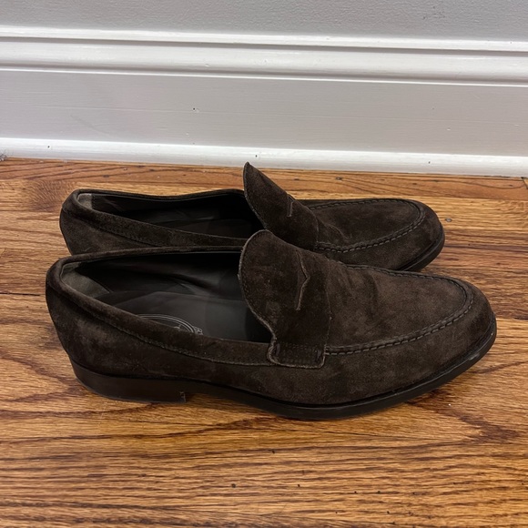Tod’s Men’s Penny Loafer Shoes Slip On Suede Made In Italy Brown Size UK9.5 US11 - Picture 7 of 11